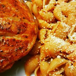 Close-up of bread in plate