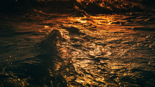 Full frame shot of sea during sunset