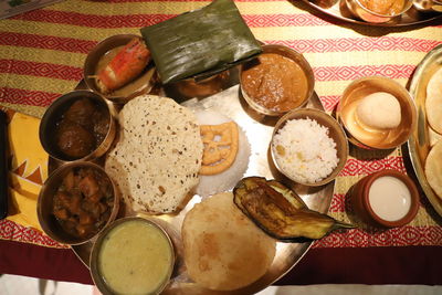 Close-up of food on table