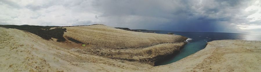 Panoramic view of beach against sky