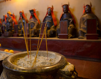 Close-up of buddha statue