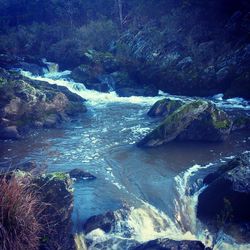 Stream flowing through rocks