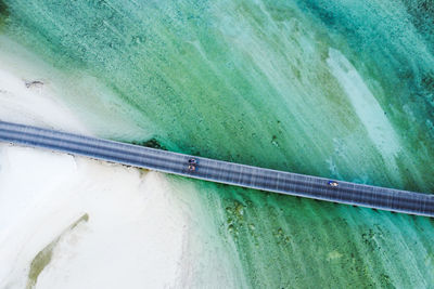 High angle view of bridge