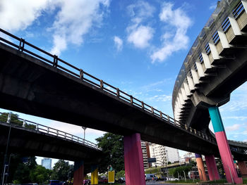 Low angle view of bridge against sky