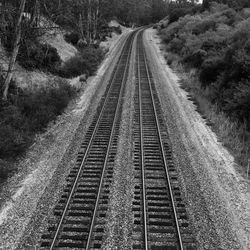 Railroad tracks in winter