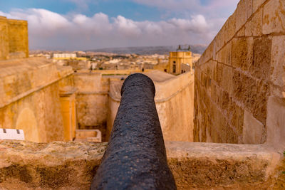 View of fort against cloudy sky