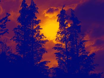 Low angle view of clouds at sunset