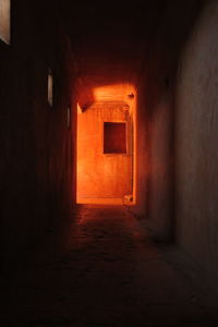 Empty corridor of building