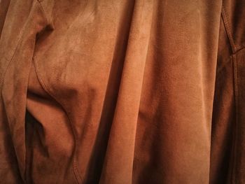 Full frame shot of brown curtain