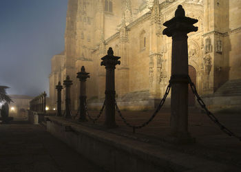 View of illuminated street light
