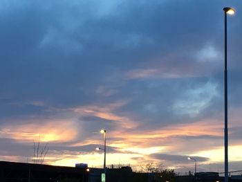 Low angle view of sky during sunset