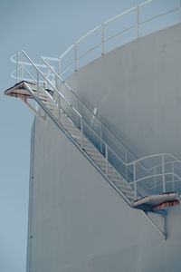 Low angle view of staircase against sky