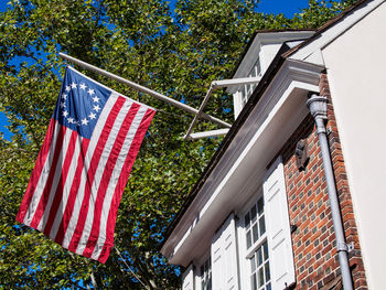 The betsy ross house in philadelpha, pennsylvania, usa, where the first american flag was sewed.