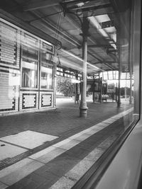 Train at railroad station platform