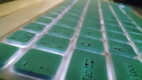 Close up of green object on table