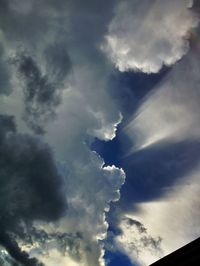 Low angle view of cloudy sky