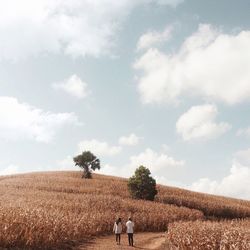 Woman standing on landscape