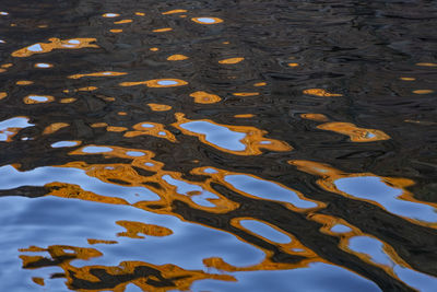 High angle view of rippled water in lake