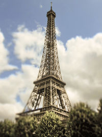 Low angle view of eiffel tower