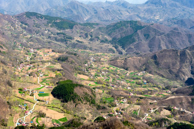 High angle view of valley