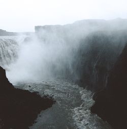 Scenic view of waterfall