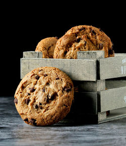 Close-up of cookies on table