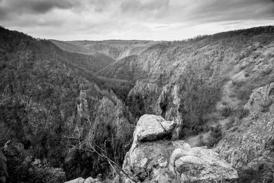 Scenic view of land against sky