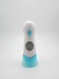 High angle view of plastic against white background