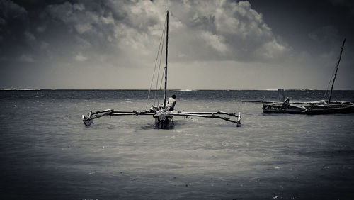 Sailboat in sea