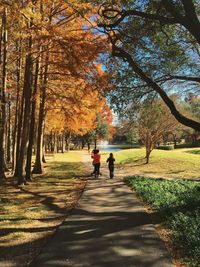 People walking on footpath