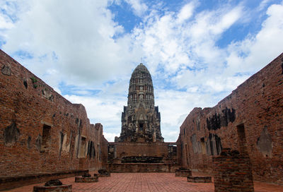 Low angle view of historic building against sky