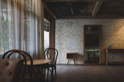 Interior of abandoned house