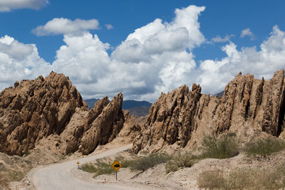 Scenic view of rocky mountains against sky