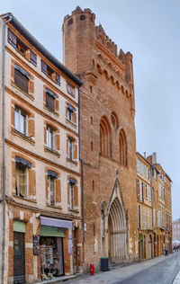 Low angle view of building against sky