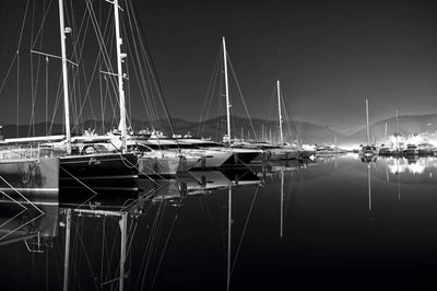 Boats at night