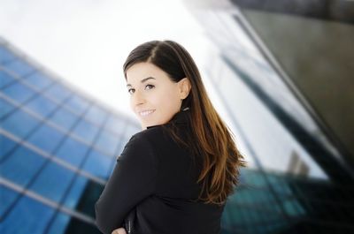 Portrait of a smiling young woman