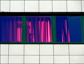 Full frame shot of multi colored glass window