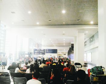 Group of people in shopping mall