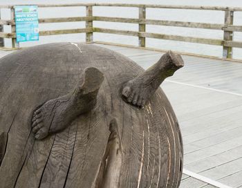 Close-up of animal sculpture