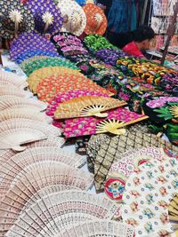 Close-up of multi colored flowers for sale in market