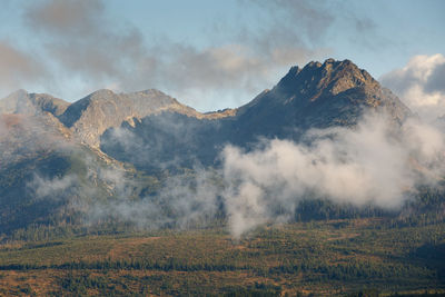 Ayutmn in high tatras mountain range in northern slovakia.