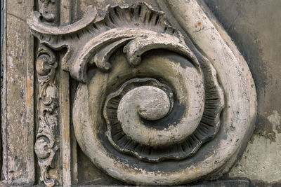 Close-up of sculpture