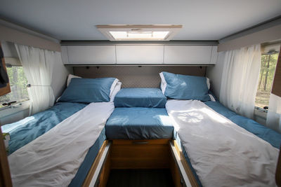 Interior of empty motor home