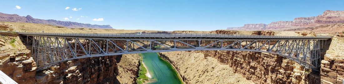 Bridge over river against sky