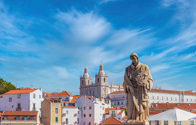 Statue of buildings against sky