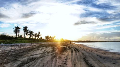 Panoramic view of beach against sky