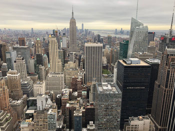 Aerial view of buildings in city