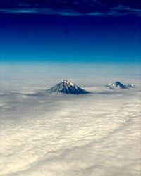 Scenic view of snowcapped mountain against sky