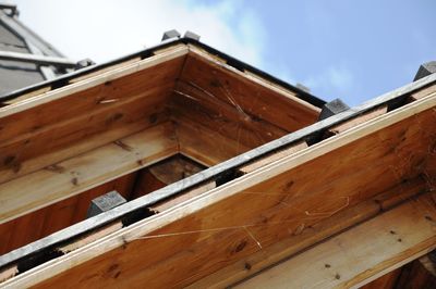 Low angle view of building against sky