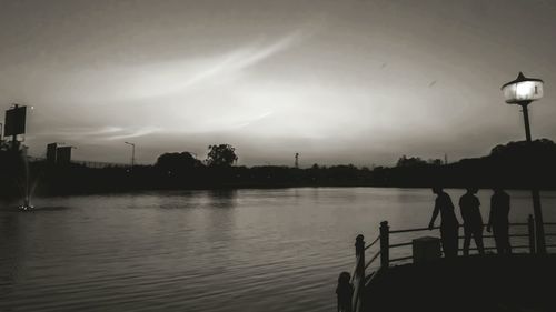 View of river against cloudy sky